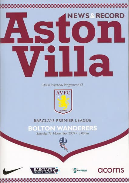 Aston Villa FC v Bolton Wanderers FC